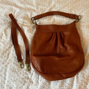 Roots Leather Shoulder/Crossbody bag